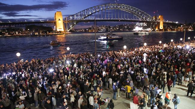 Ah the serenity ... Sydney’s glorious harbour on The Everest’s barrier draw night at the Opera House. Picture: Christian Gilles