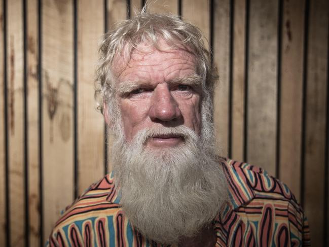 Dark Emu author Bruce Pascoe at the Ballawinne festival in Cygnet, Tasmania. Picture: LUKE BOWDEN