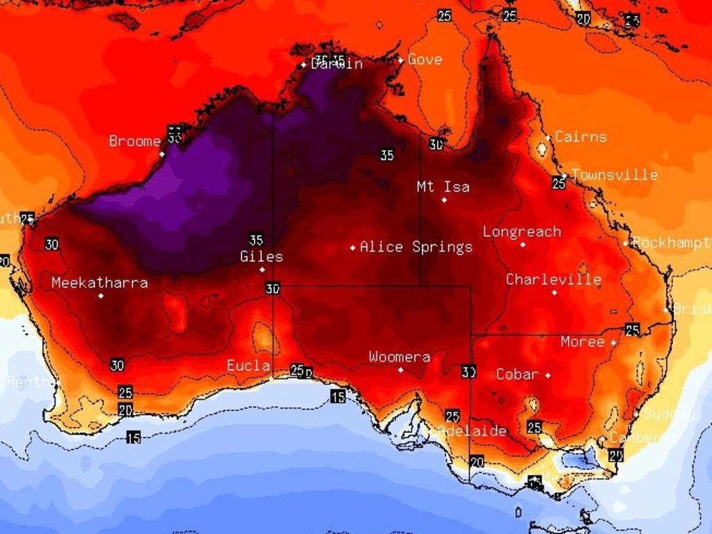 To start the week heat has been building up around the Pilbara and Kimberley; y regions. Picture: BSCH.