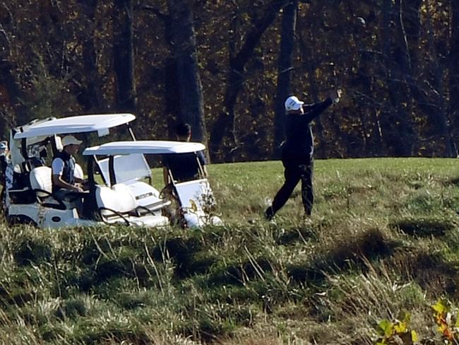 He has been hitting the golf course in the aftermath of his selection loss. Picture: AFP