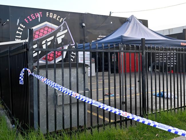 Police investigating the scene in Sefton last year. Picture: Jeremy Piper