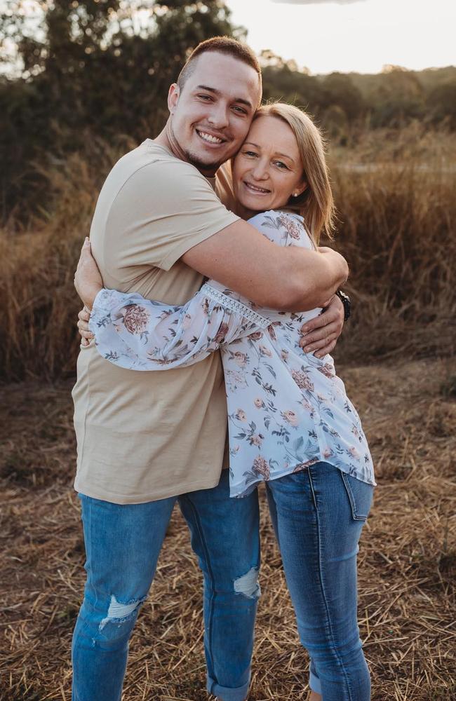 Jake Ferrier with his mother Rebecca Ferrier (before the accident). Picture: contributed