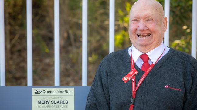 Gympie North Assistant Station Master Mervyn Suares is celebrating a milestone that most will never see - 60 years of continuous employment at Queensland Rail.