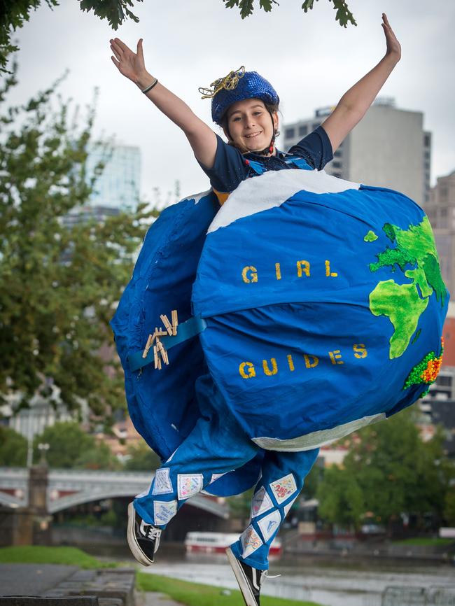 Maddy McKinnon practices her Birdman Rally flying style. Picture: Jay Town