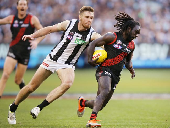 More than 90,000 fans watched this year’s Anzac Day clash between Collingwood and Essendon. Picture: Michael Dodge, Getty Images