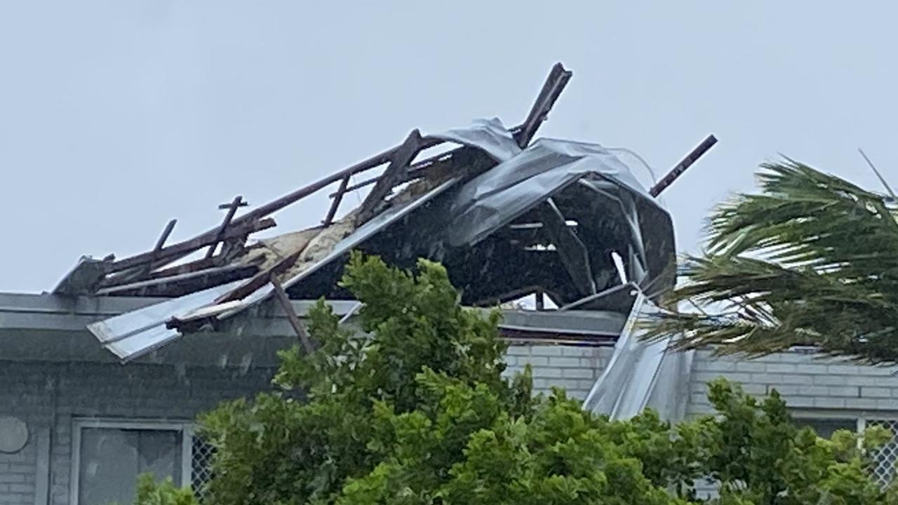 Buildings damaged by the “relatively low wind speeds” of Tropical Cyclone Alfred. Picture: James Cook University