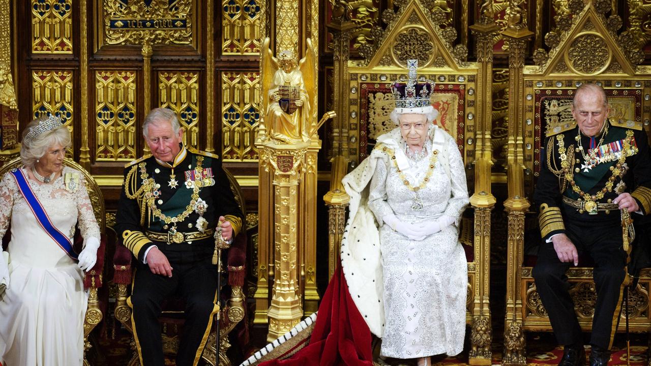 Clarence House’s official position is that Camilla will be Princess Consort. Pictured with prince Charles, The Queen and the late Prince Phillip. Picture: Geoff Pugh/Getty Images