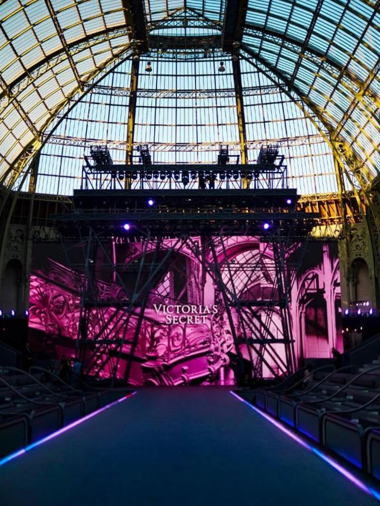 The Grand Palais in Paris on November 28, 2016 ahead of the 2016 Victoria's Secret Fashion Show ... "Runway = Ready." Picture: Instagram