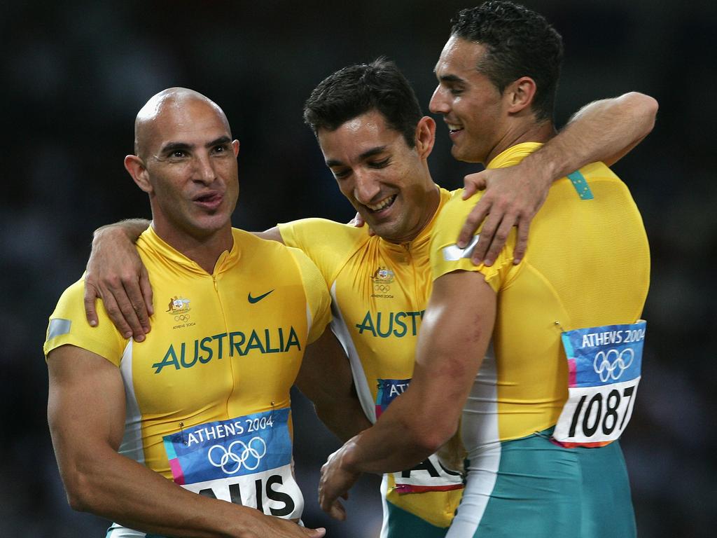Former Olympic sprinter Adam Basil (left) is Melbourne’s high performance coach. Picture: Andy Lyons/Getty Images