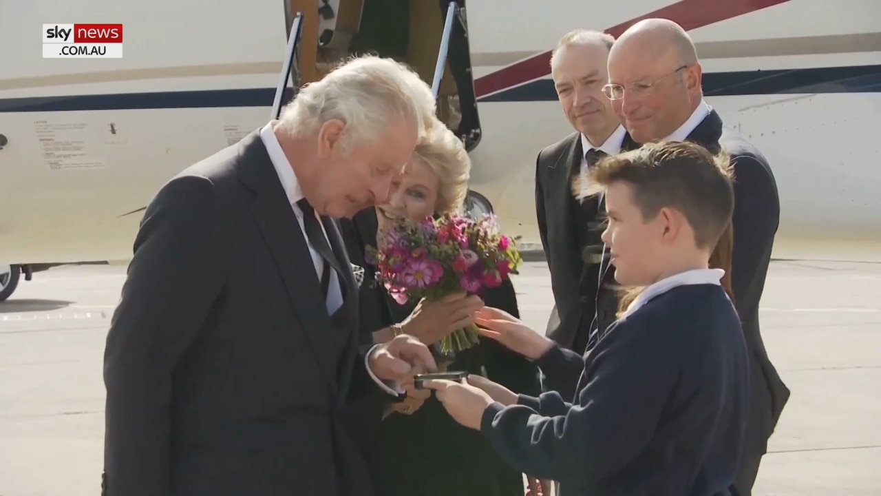 King Charles III arrives in Belfast