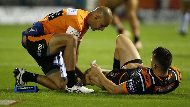 Josh Reynolds down with a knee injury. 