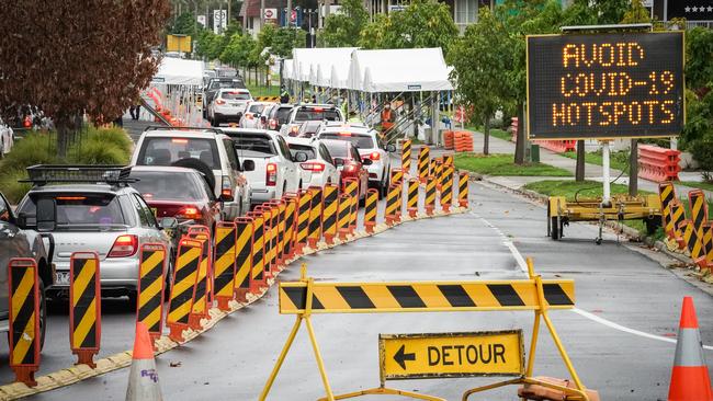 Victorian authorities are worried about people bringing in the virus from NSW. Picture: Simon Dallinger.