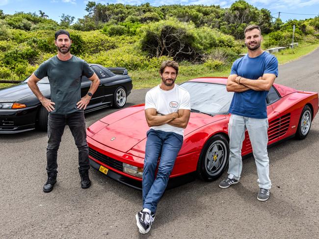 Top Gear Australia hosts Blair Joscelyne, Jonathan LaPaglia and Beau Ryan.