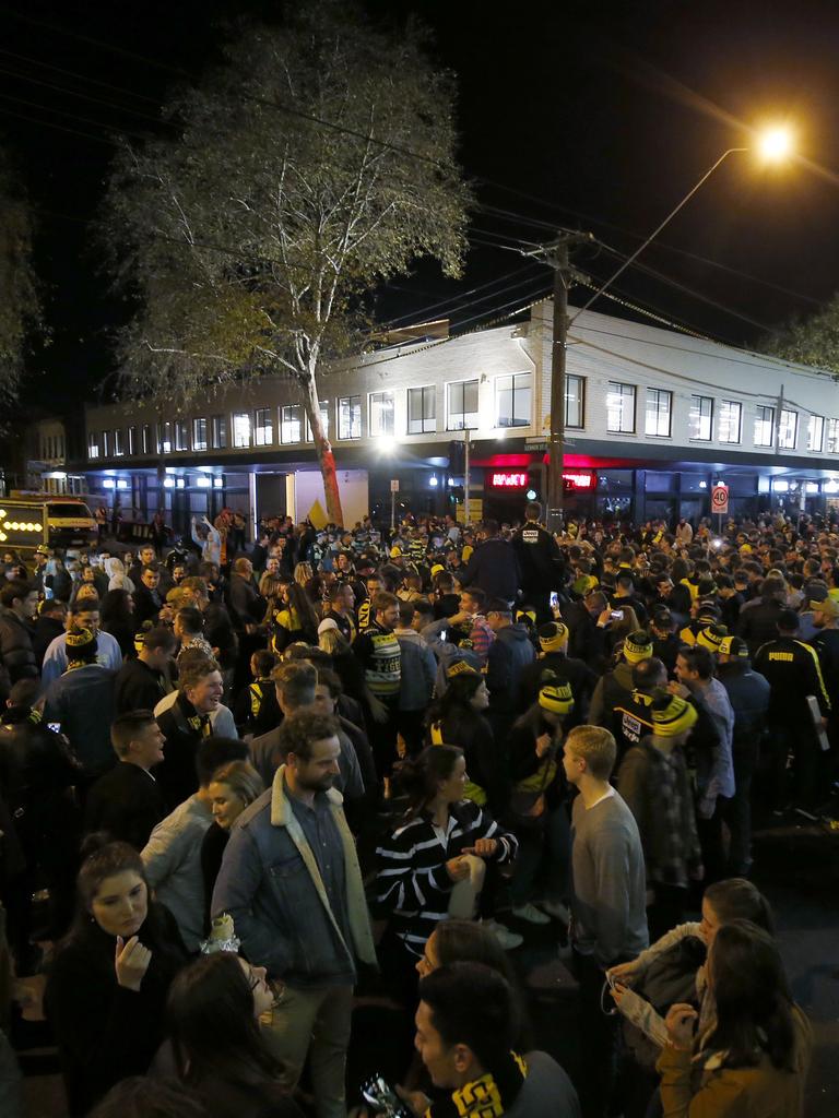 Swan Street after the 2019 AFL Grand Final. Picture: Getty Images