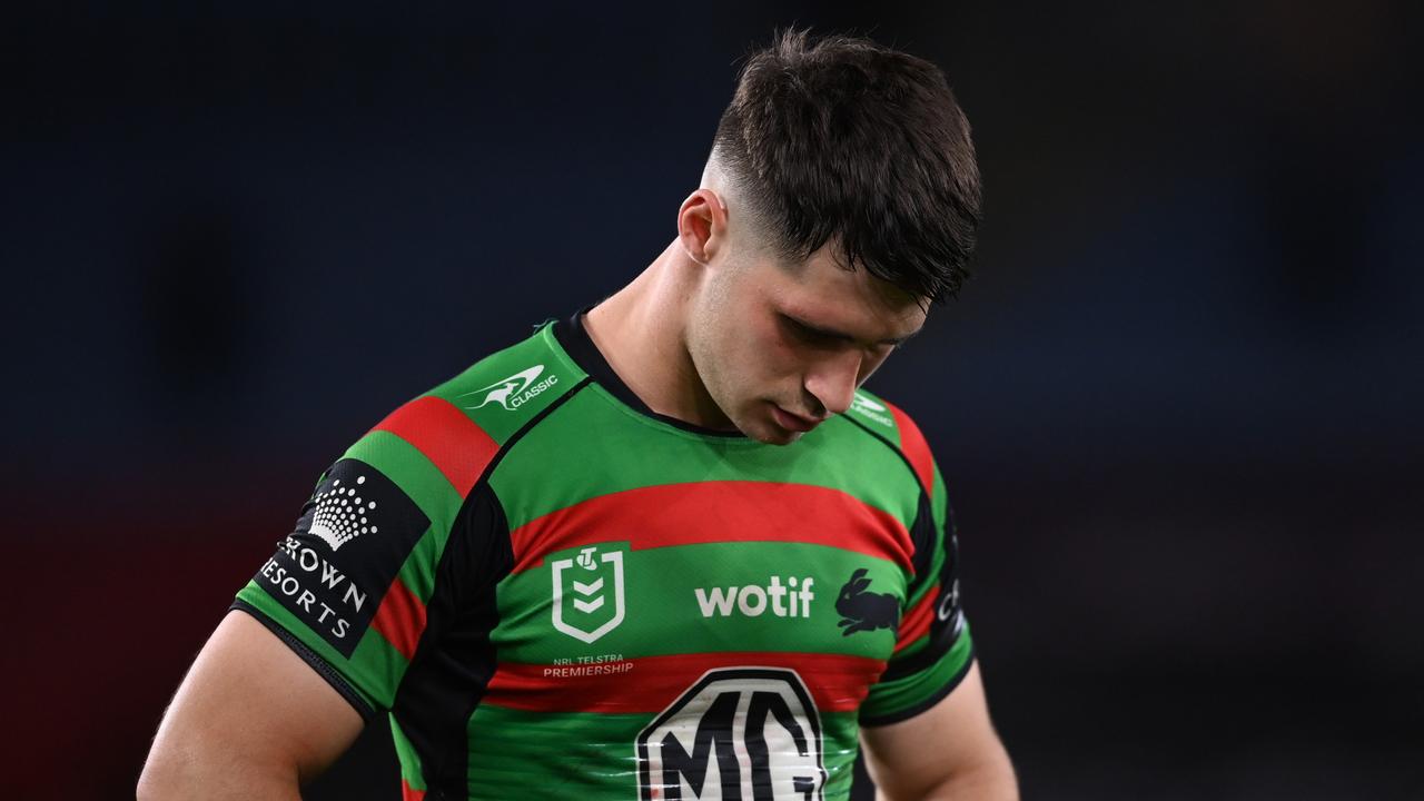 Lachlan Ilias’ time at the Rabbitohs is over after he was granted an early release from his contract to sign with the Dragons. Picture: NRL Imagery