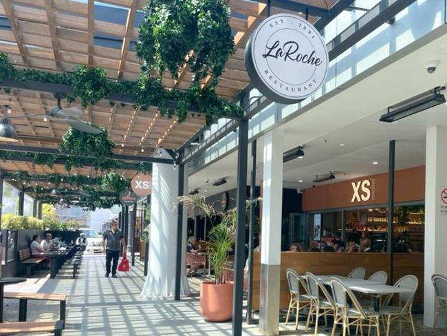 The outdoor dining area at Chullora Marketplace.