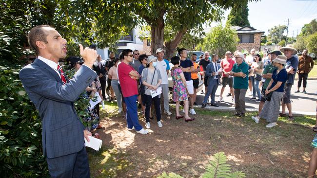 An auction at Ermington in Sydney over the weekend. .