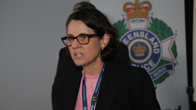 Detective Acting Superintendent Sonia Smith a press conference at the Cairns Police station in relation to developments on the Toyah Cordingley case. Picture: Peter Carruthers