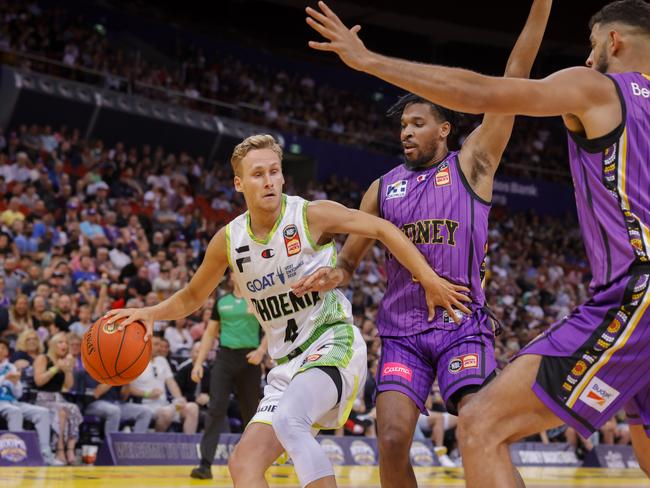 Kyle Adnam and the Phoenix are prepared for a physical encounter when they play the Sydney Kings on Sunday. Picture: Jenny Evans/Getty Images