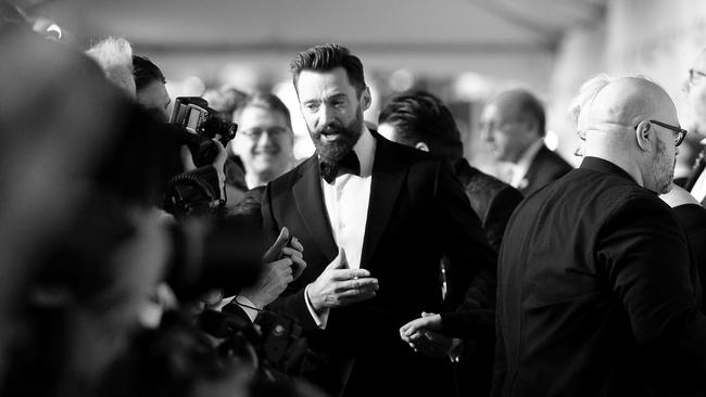 Looking sharp: Host Hugh Jackman arrives at the 68th Annual Tony Awards in NYC.