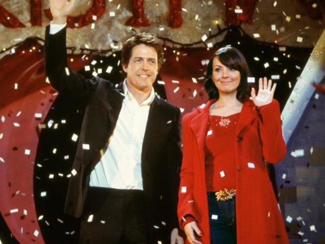 Hugh Grant and Martine McCutcheon in Love Actually. Picture: Supplied