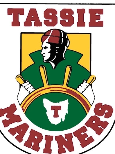 The logo used by the Tassie Mariners under-18 team.