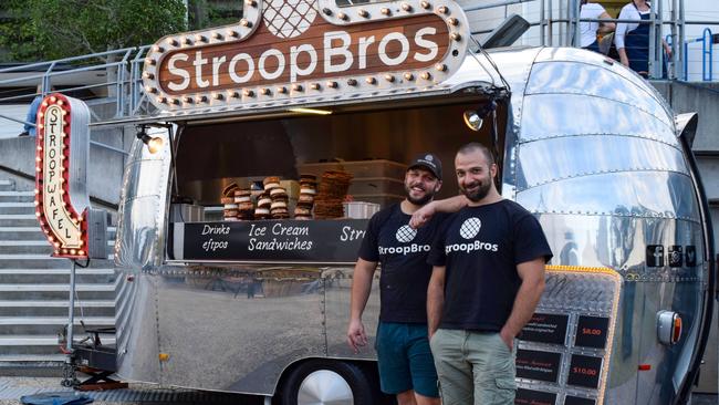 StroopBros – Alex Chaouka and Troy Daniel at the Parramatta Lanes festival. Picture: Jenifer Jagielski