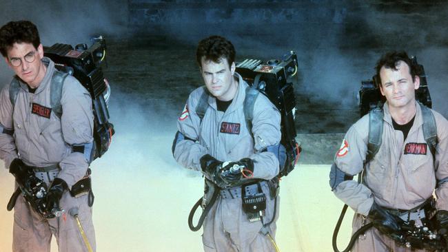 Harold Ramis, Dan Aykroyd and Bill Murray in the original Ghostbusters.