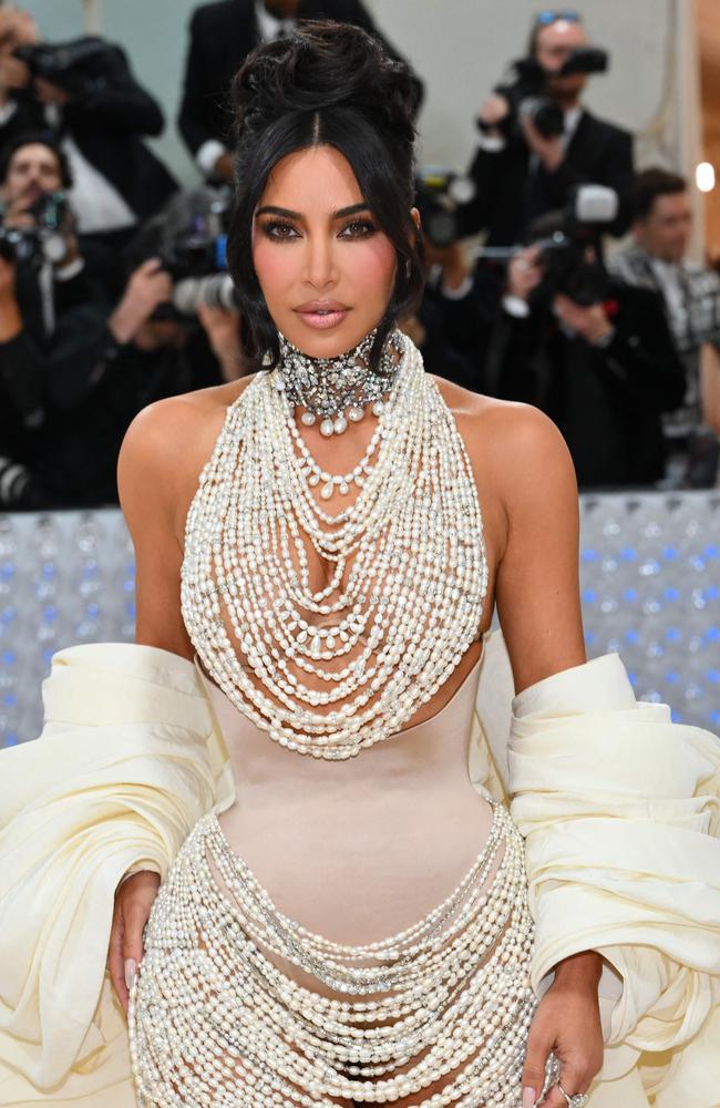 The star wore the pearl outfit to the 2023 Met Gala in New York. Picture: Angela Weiss/AFP