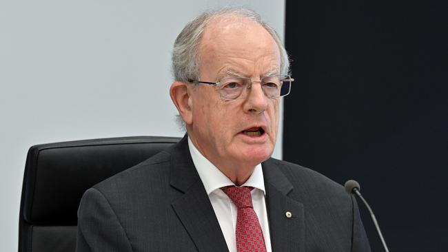 Inaugural commissioner Paul Brereton makes the opening address of the National Anti-Corruption Commission in Canberra last July. Picture: AAP