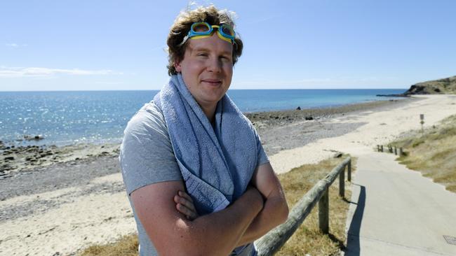 Joshua Harkness is running a campaign calling for a seapool at Hallett Cove. Picture: AAP/Morgan Sette