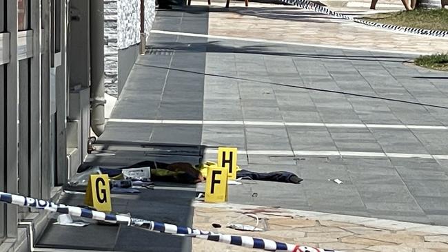 The taped-off scene where the 24-year-old was shot dead by police in Airlie Beach. Picture: Supplied