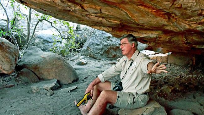 Coral Expeditions tour guide Ian Morris on Jar Island, Western Australia.