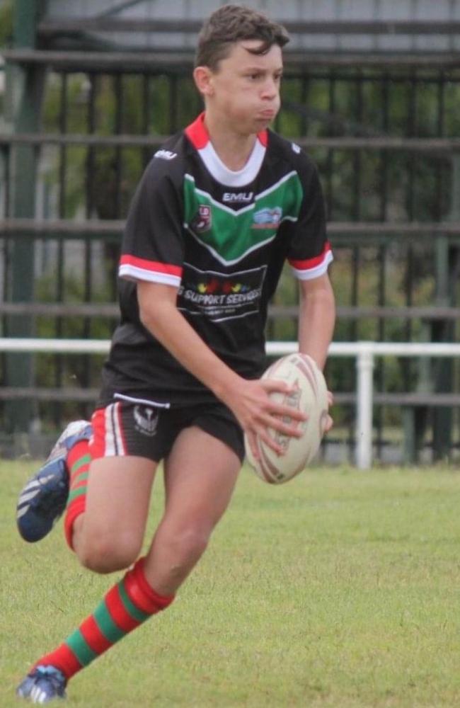 13-year-old Braxton Boon was awarded best back last year at the Hervey Bay Seagulls.