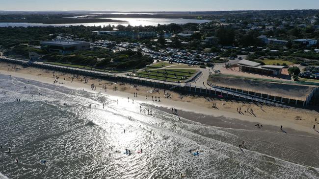 The popular beach attracts many swimmers and surfers in summer. Picture: Alan Barber