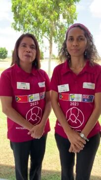 Timor Leste midwives Sara Xavier and Ana Sores in Mackay