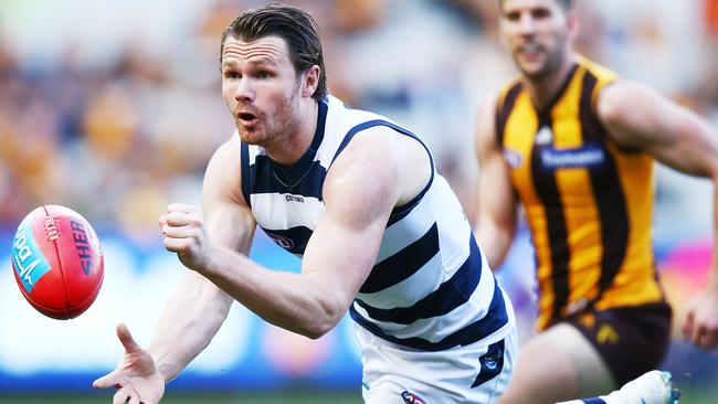 Utber has seen the majority of grandson Patrick Dangerfield’s AFL games. Picture: Getty Images