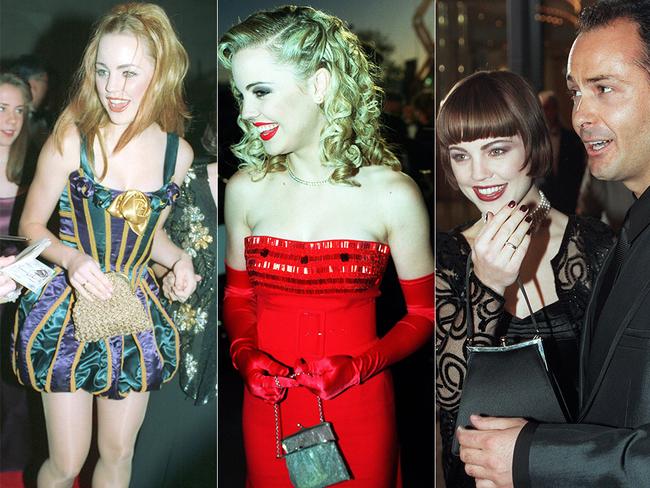 Melissa George has certainly come a long way in the fashion game. She appears in a medieval-inspired ensemble in 1996, a spakly red number in 1996 and then vampy black satin number in 1997. Pictures: News Corp