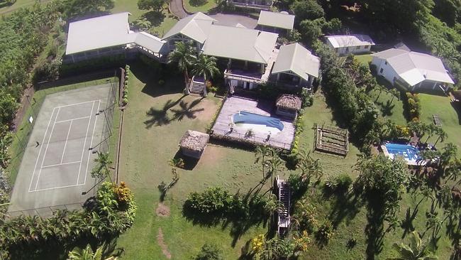 An aerial of the house built for Peter Drake in Fiji.