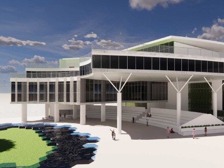 Concept design of the New Darwin council Civic centre, to be completed in late 2024. Picture: Supplied.