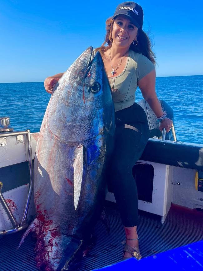 Izzy Sesto with her tuna catch. Picture: @isabella.sesto/ Instagram