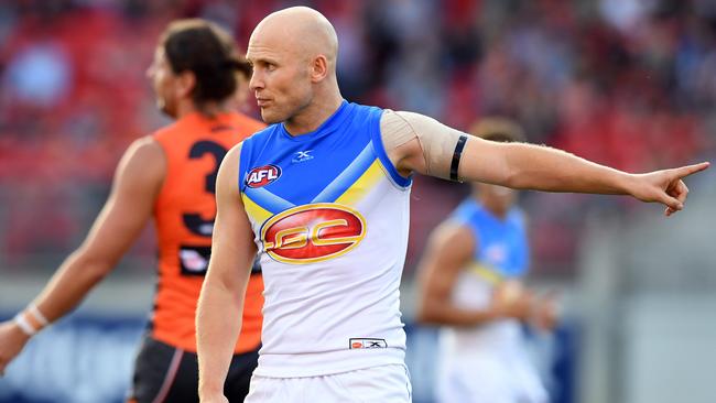 Gary Ablett in action for Gold Coast against GWS.