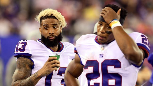 There’s more pain ahead for New York’s Odell Beckham and Saquon Barkley. Picture: Getty Images