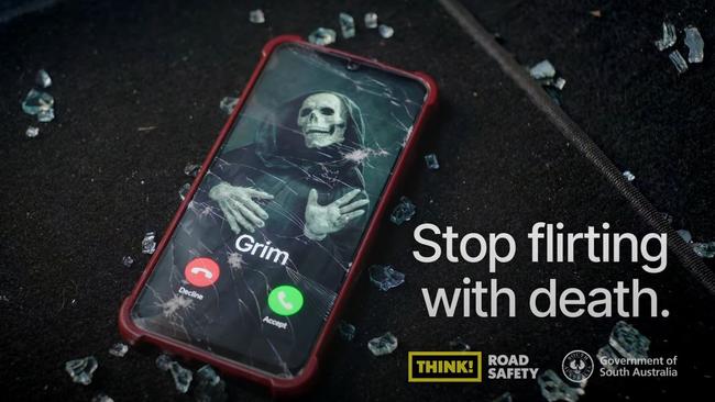 South Australia Police has launched a new road safety campaign asking drivers to put away their phone while driving and to “Stop Flirting with Death”.