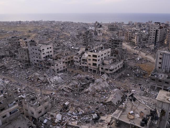 The Tel al-Hawa neighbourhood in Gaza Strip, Tuesday, January. 28, 2025. Picture: AP Photo/Mohamamd Abu Samra