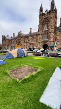 Pro-Palestine protesters leave Sydney Uni