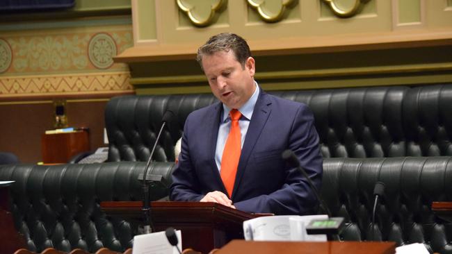 Campbelltown state Labor MP Greg Warren speaking in parliament