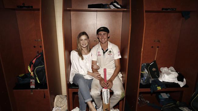 Marnus and Rebekah Labuschagne after day four of the Third Test Match in the series between Australia and New Zealand at Sydney Cricket Ground on January 6, 2020 Picture: by Ryan Pierse/Getty Images