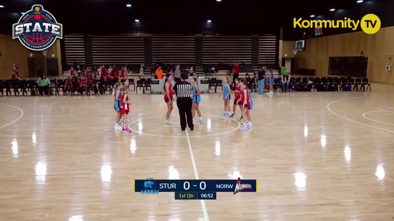 Replay: Basketball SA Junior State Championships Day 1 – Sturt Sabres Reserve 1 v Norwood Flames Reserve (U12 girls)
