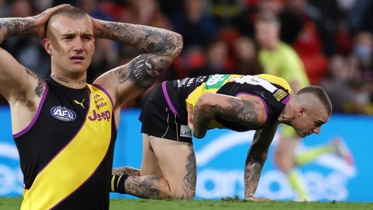 Dustin Martin has been ruled out for the rest of the season after suffering an injury against Brisbane.